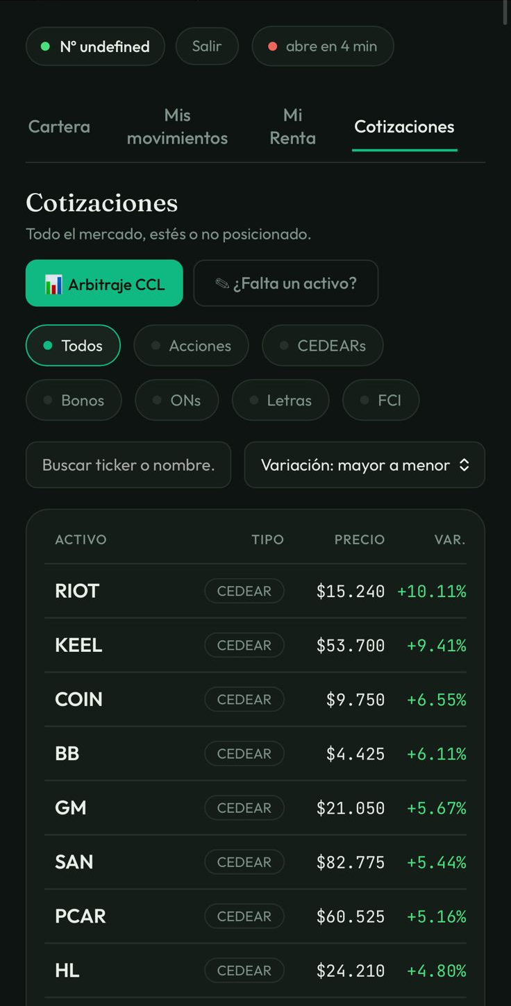 Cotizaciones de Senta